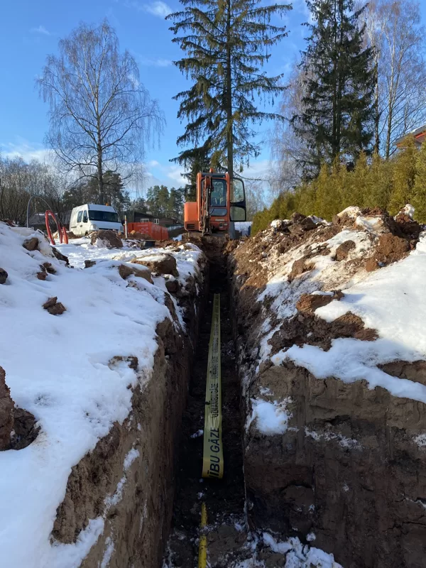 Dvīņu mājas gāzes pievads